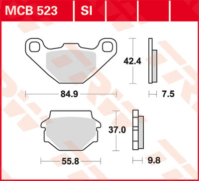 TRW спирачна подложка TRW MCB523SI MCB523SI
