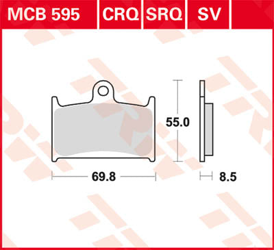 TRW спирачна подложка TRW MCB595SV MCB595SV
