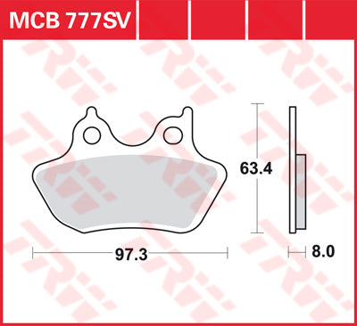 TRW спирачна подложка TRW MCB777SV MCB777SV