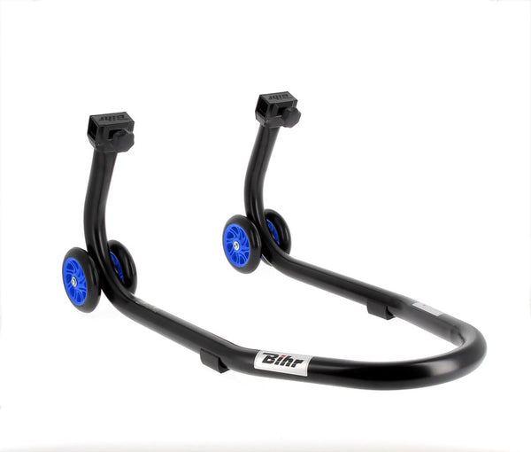 Bihr Home Track Front Stand Matt Black Blue Wheelsnull