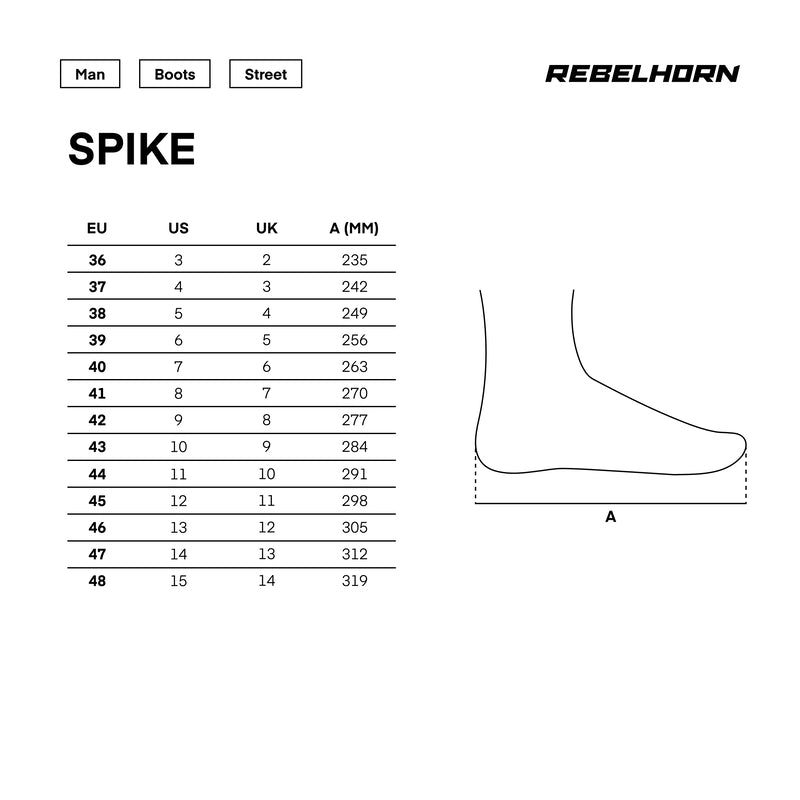 Rebelhorn Unisex MC-SHOES Спайк сиво