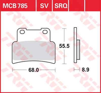 TRW спирачна подложка TRW MCB785 MCB785