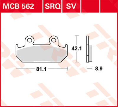 TRW спирачна подложка TRW MCB562SV MCB562SV