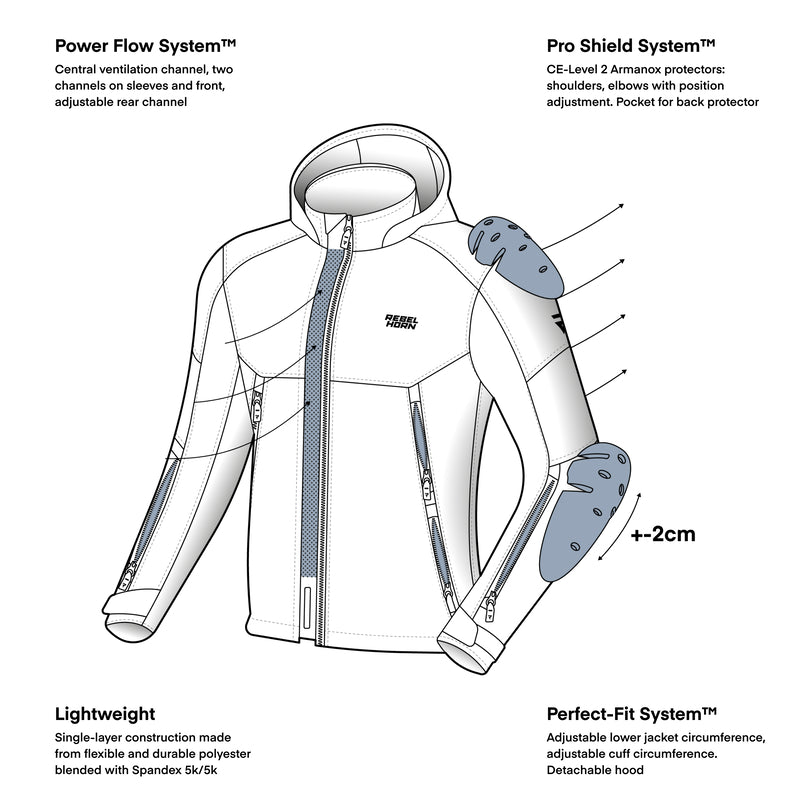 Rebelhorn softshell mc-jacket slash черно /червено