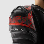 Rebelhorn Mc-Leather Jacket Veloce Black /Camo Red