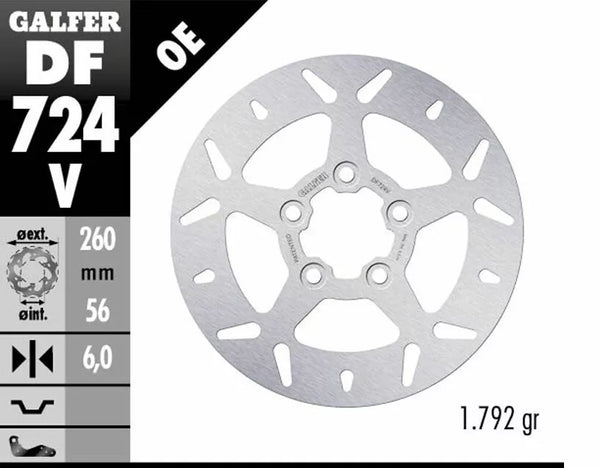 Galfer спирачен диск Фиксиран кръг DF724V