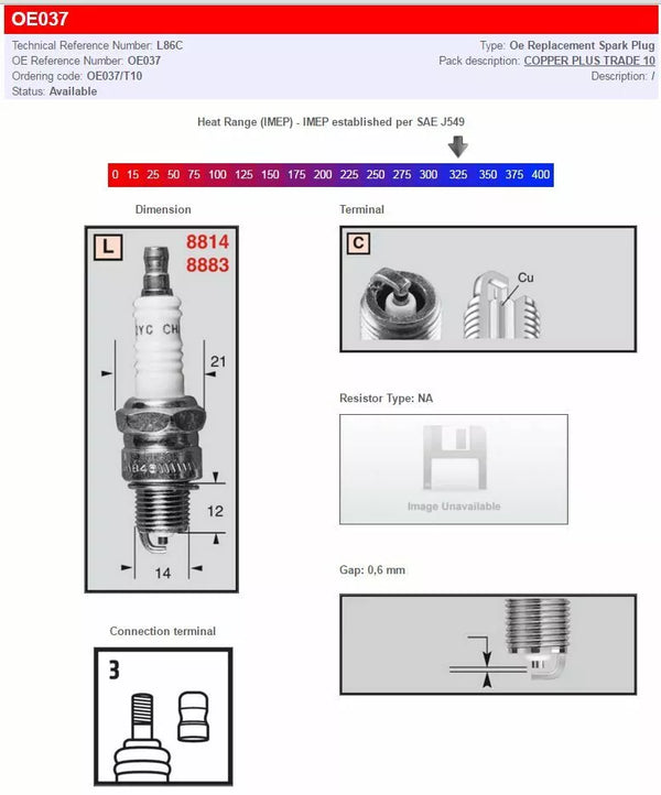 Шампион Шампион S-Plug L86C OE037