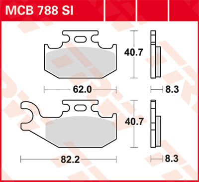 TRW спирачна подложка TRW MCB788SI MCB788SI