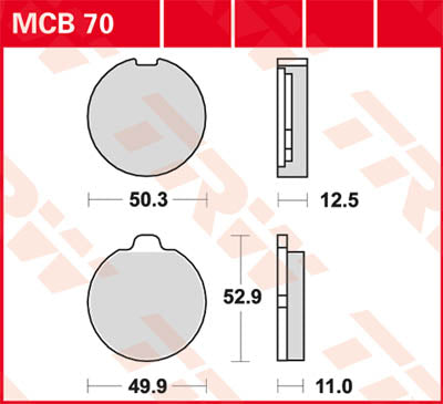TRW спирачна подложка TRW MCB70 MCB70