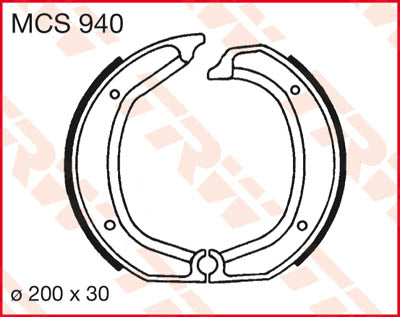 TRW спирачни обувки TRW MCS940 MCS940