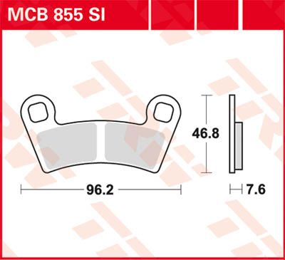 TRW спирачна подложка Sinter Offroad MCB855SI