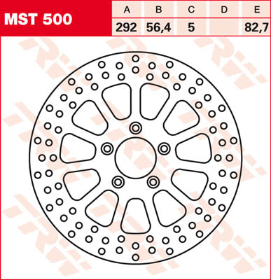 TRW предна спирачна диска XL/BT MST500