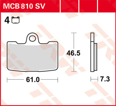 TRW спирачна подложка TRW MCB810SV MCB810SV