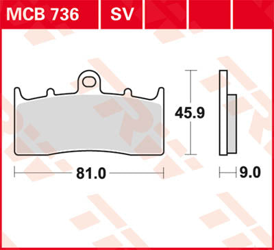 TRW спирачна подложка TRW MCB736 MCB736