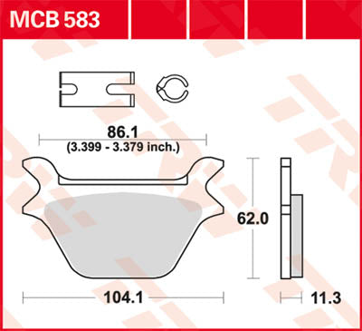 TRW спирачна подложка TRW MCB583 MCB583
