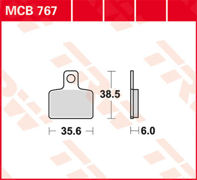 TRW спирачна подложка TRW MCB767 MCB767