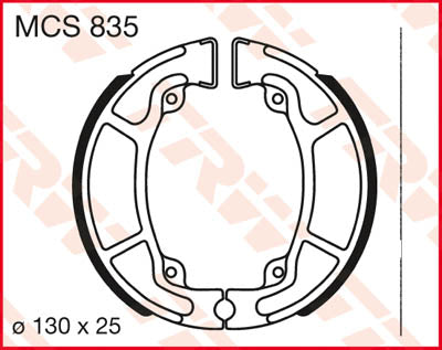 TRW спирачни обувки стандарт MCS835