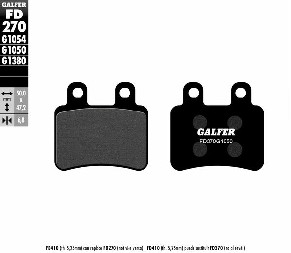 Galfer спирачна накладка полу метален скутер FD270G1050