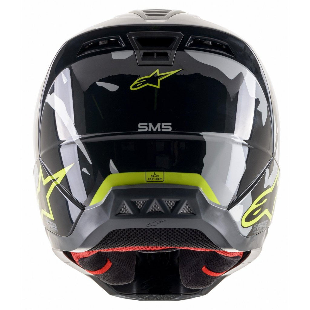 Alpinestars Cross MC шлем S-M5 Rover Black /Grey /Gulfluo