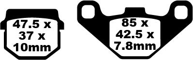 EBC спирачна подложка SFA Org Scooter SFA083/2