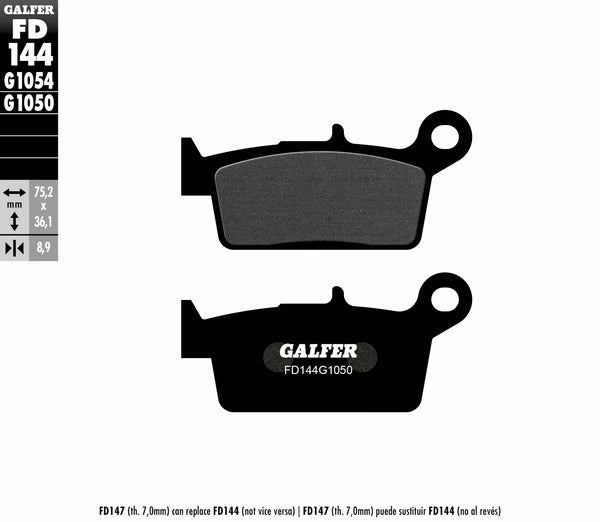 Galfer Brake Pad Semi Metal Scooter FD144G1050