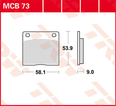 TRW спирачна подложка TRW MCB73 MCB73