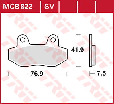 TRW спирачна подложка TRW MCB822 MCB822