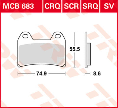 TRW спирачна накладка TRW MCB683CRQ MCB683CRQ