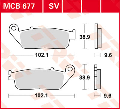 TRW спирачна подложка TRW MCB677 MCB677