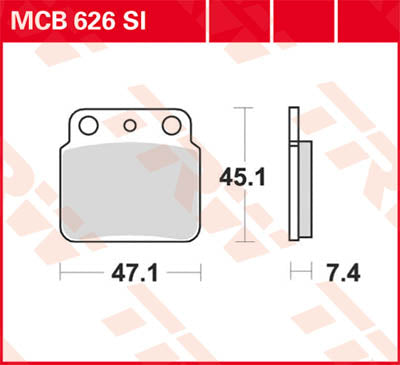 TRW спирачна подложка TRW MCB626SI MCB626SI
