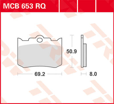 TRW спирачна подложка TRW MCB653RQ MCB653RQ