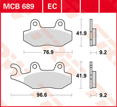 TRW спирачна подложка TRW MCB689 MCB689