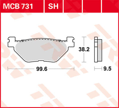 TRW спирачна подложка TRW MCB731SH MCB731SH