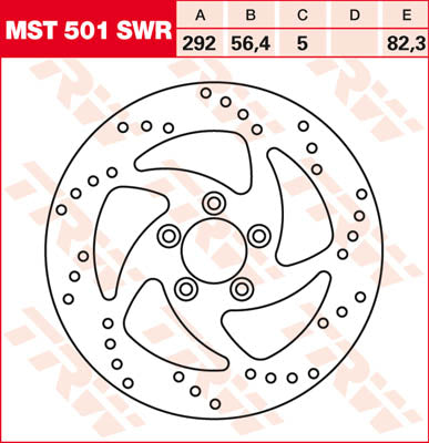 TRW заден спирачен диск BT помита вдясно MST501SWR