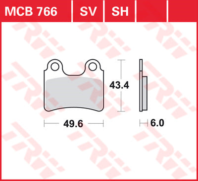 TRW спирачна подложка TRW MCB766 MCB766