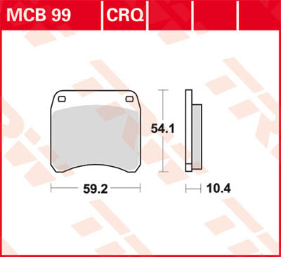 TRW спирачна подложка Organic Street MCB99CRQ
