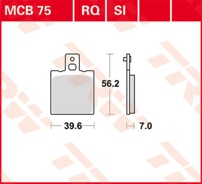 TRW спирачна подложка TRW MCB75RQ MCB75RQ