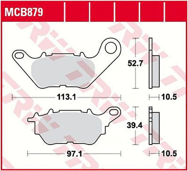 TRW спирачна подложка Organic MCB879