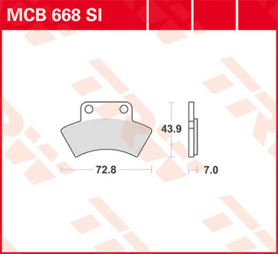 TRW спирачна подложка TRW MCB668SI MCB668SI