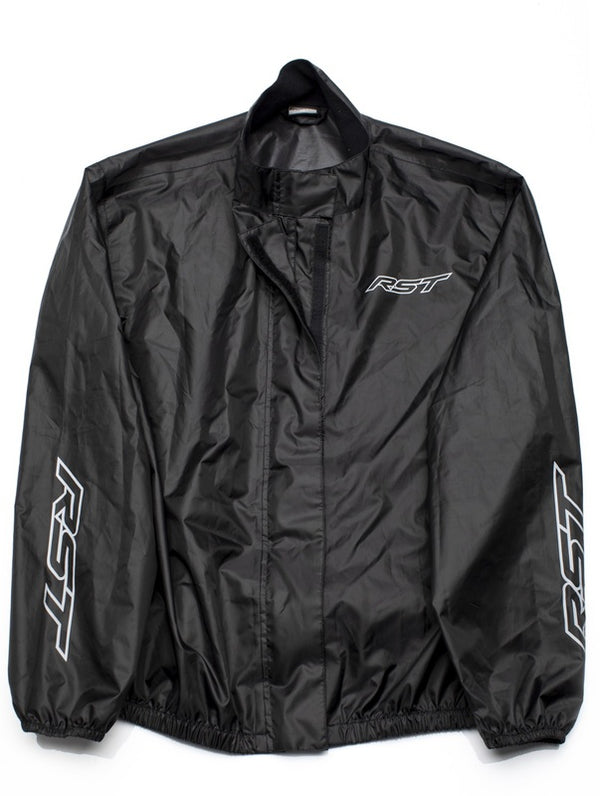 RST Lightweight Waterproof Rain Jacket - Black Size S 100206BLK -40