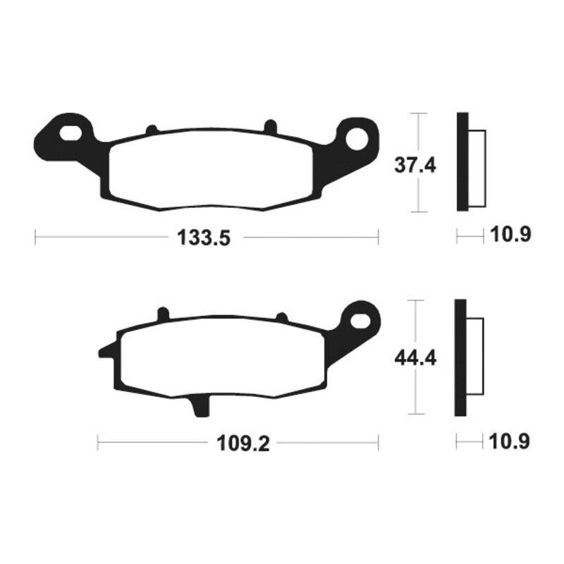 Изпълнение на Tecnium Street Snerited Metal спирачни накладки - MR386 1023085