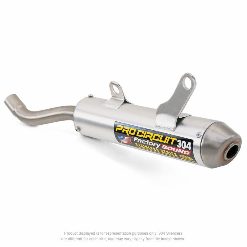 Pro Circuit 304 Muffler четкат алуминий/неръждаема стомана Крайна капачка Honda CR250R SH0020-SERE