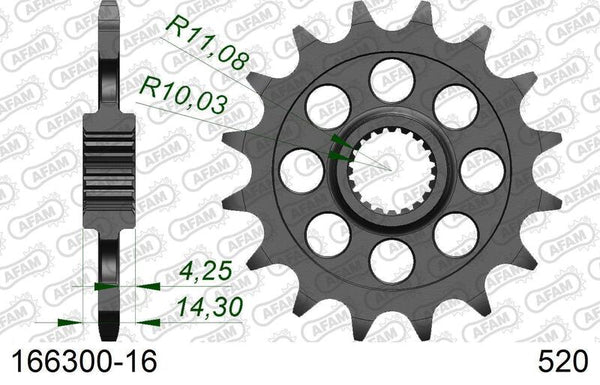 Afam Steel Standard Front Spook 166300 - 520 166300-16