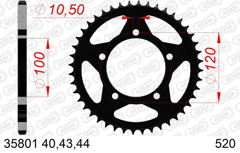 AFAM Steel Standard заден Sproke 35801 - 520