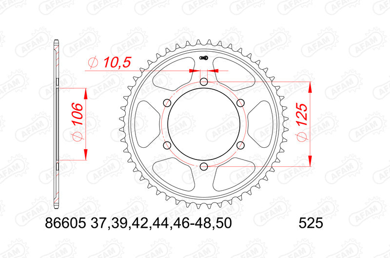 AFAM Steel Standard задно смоно 86605 - 525