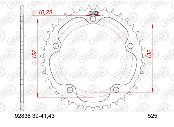 AFAM Steel Standard заден Spropet 92836 - 525 92836-41