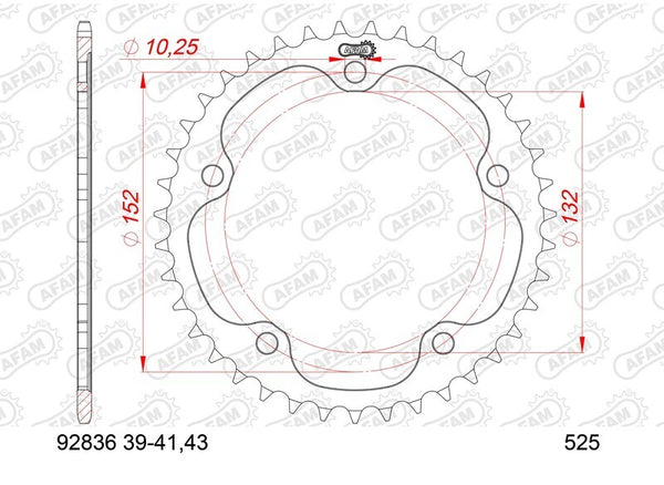 AFAM Steel Standard заден Spropet 92836 - 525 92836-39