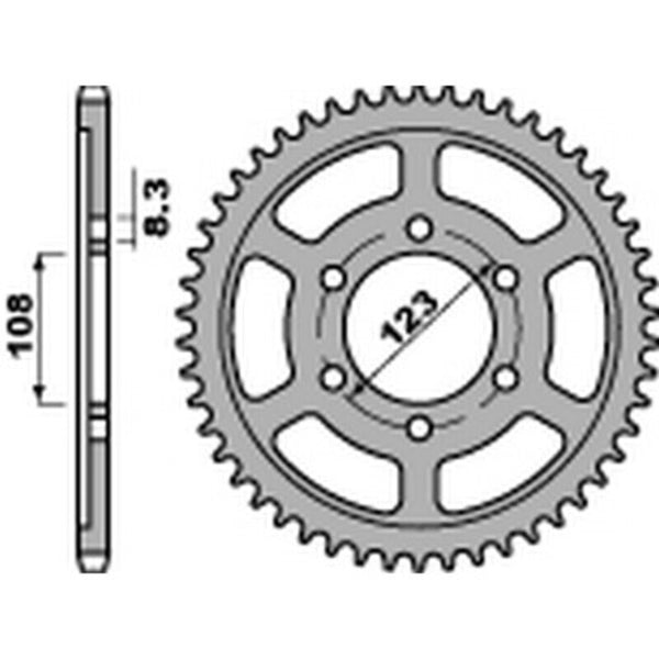 PBR Standard C45 Steel заден спойт 4606 - 428 4606 58 C45