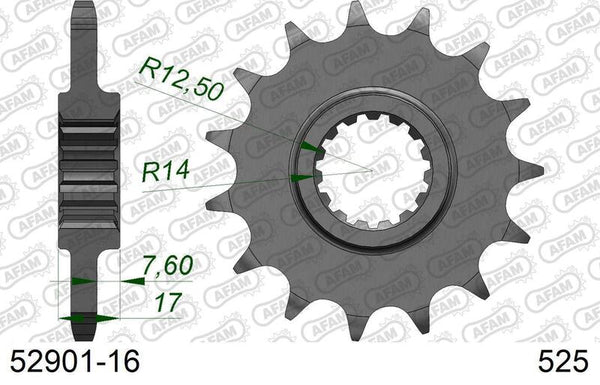 AFAM Steel Standard Front Spook 52901 - 525 52901-16