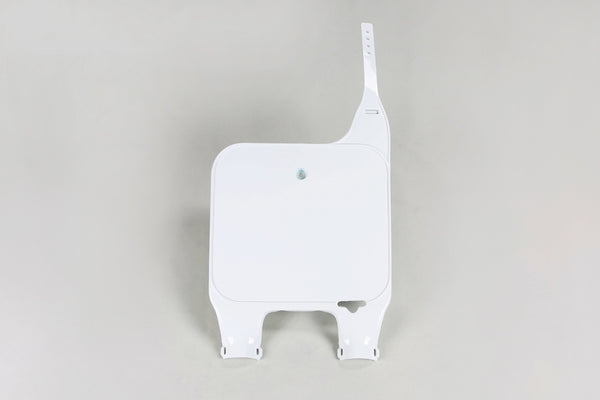 UFO Upside Down Fork Front Number Plate White Honda CR125R/250R HO02629@041 